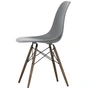 Vitra Eames Plastic Side Chair DSW - RE, donker ahorn / granietgrijs (basisglijders van donker vilt)