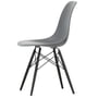 Vitra Eames Plastic Side Chair DSW - RE, ahorn zwart / graniet grijs (viltglijders basic dark)