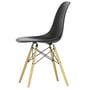 Vitra Eames Plastic Side Chair DSW - RE, geelachtig esdoorn / diepzwart (viltglijders wit)