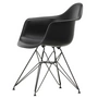 Vitra Eames Plastic Armchair DAR - RE, basic dark / diepzwart (viltglijders basic dark)