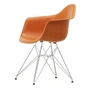 Vitra Eames Plastic Armchair DAR - RE, verchroomd / roestoranje (basisglijders van donker vilt)