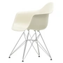 Vitra Eames Plastic Armchair DAR - RE, verchroomd / kiezel (viltglijders basic dark)