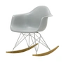 Vitra - Eames Plastic Armchair RAR RE, geelachtig esdoorn / chroom / lichtgrijs