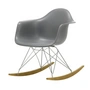 Vitra - Eames Plastic Armchair RAR RE, geelachtig ahorn / chroom / granietgrijs