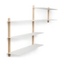 Gejst - Nivo Wandplank B, licht eiken / wit