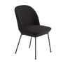 Muuto - Oslo side chair, antraciet zwart/zwart (ocean 3)