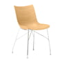 Kartell - P/Wood stoel, verchroomd / beuken licht