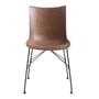 Kartell - P/Wood stoel, zwart / beuken donker