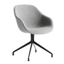 HAY - About A Chair AAC 121 , aluminium met poedercoating zwart / Flamiber grijs C8