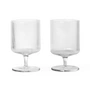 Ferm Living Ripple - Wijnglas, helder (set van 2)