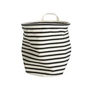 House doctor - Opbergmand strepen, ø 30 x h 30 cm, zwart / wit