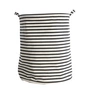 House doctor - Wasmand strepen, ø 40 x h 50 cm, zwart/wit, ø 40 x h 50 cm
