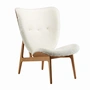 Norr11 - Elephant Lounge Fauteuil, gerookt eiken / schapenvacht gebroken wit