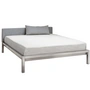 Hans hans en - Pure bed 160 x 200 cm (incl. gestoffeerd hoofdbord velito-grijs), roestvrij staal