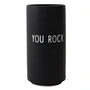 Design Letters - AJ Favourite Porseleinen vaas, You Rock / zwart
