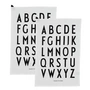 Design Letters - Classic Theedoek, wit (set van 2)