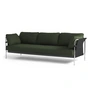 HAY - Can sofa, 3-zitsbank, chroom / can vas zwart / steelcut 975 donkergroen