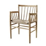 Fdb møbler - J81 fauteuil, eiken mat gelakt / natuurlijk vlechtwerk
