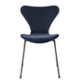 Fritz Hansen - Serie 7 stoel, volledig bekleed, bruin brons / fluweel Belfast grijsblauw