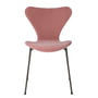 Fritz Hansen - Serie 7 stoel, volledig bekleed, bruin brons / fluweel Belfast misty rose