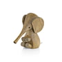 Lucie kaas - Gunnar flørning baby olifant houten figuur, h 11 cm / eik gerookt