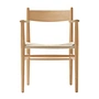 Carl Hansen - CH37 Stoel, geolied eiken / vlechtwerk naturel