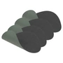 Lind DNA - Placemat Curve L Double , Cloud antraciet / Nupo pastelgroen (set van 4)
