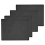 Lind DNA - Placemat Square L , 35 x 45 cm, Hippo zwart - Antraciet (set van 4)