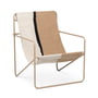 ferm Living - Desert Lounge Chair, cashmere / bodem