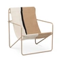 Ferm Living - Desert Lounge Chair, cashmere / bodem