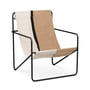 ferm Living - Desert Lounge Chair, zwart / aarde
