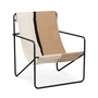 Ferm Living - Desert Lounge Chair, zwart / aarde