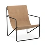 Ferm Living - Desert Lounge Chair, zwart / effen