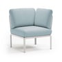 Nardi - Komodo Modulair sofa hoekelement, wit / ijsblauw