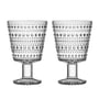 Iittala - Kastehelmi Drinkglas met voet 26 cl, helder (set van 2)