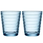 Iittala - Aino Aalto Glazen beker 22 cl, aqua (set van 2)