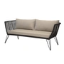 Bloomingville - Mundo Sofa met kussen, zwart / beige