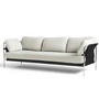 HAY - Can 2. 0 Sofa, 3-zits, chroom / Canvas naturel / Linara 311