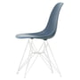 Vitra - Eames Plastic Side Chair DSR RE, wit/zeeblauw (witte viltglijders)