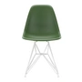Vitra - Eames plastic side chair dsr, wit / bos (vilt glijdt wit)