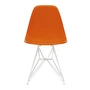 Vitra - Eames plastic side chair dsr, wit/roest-oranje (vilt glijders wit)