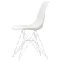 Vitra - Eames plastic side chair dsr, wit / wit (vilt glijdt wit)