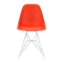Vitra - Eames plastic side chair dsr, wit / papaverrood (vilt glijdt wit)