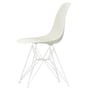 Vitra - Eames Plastic Side Chair DSR RE, wit / kiezel (glijders van wit vilt)