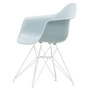 Vitra Eames Plastic Armchair DAR - RE, wit / ijsgrijs (witte vilten glijders)