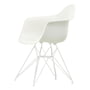 Vitra - Eames Plastic Armchair DAR, wit / wit (viltglijders wit)