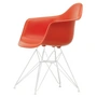 Vitra Eames Plastic Armchair DAR - RE, wit / klaproosrood (witte viltglijders)