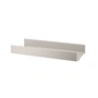 String - Metalen plank met hoge rand, 58 x 20 cm, beige
