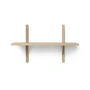 Ferm Living - Sector wandplank enkel, 54 cm, eik/messing
