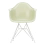 Vitra - Eames fibreglass fauteuil dar, wit / eames perkament (vilt glijders wit)